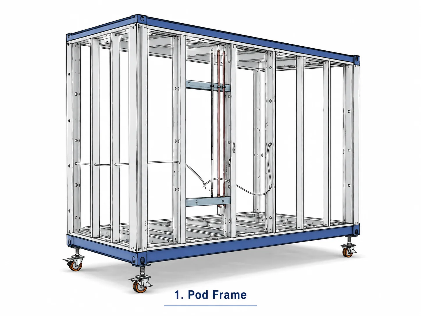 Prefabricated bathroom pod steel frame for Sydney modular construction